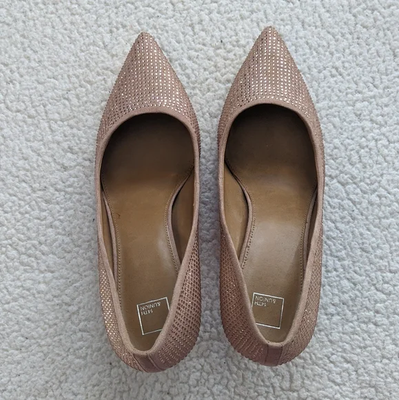14 & Union rold gold glitter crystal heels - Picture 3 of 7